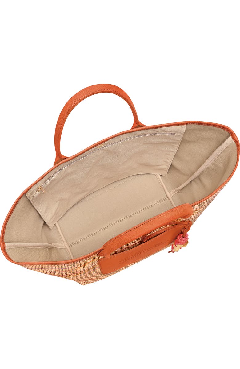 Longchamp Large Le Pliage Panier Rainbow Raffia Tote, Alternate, color, Rainbow