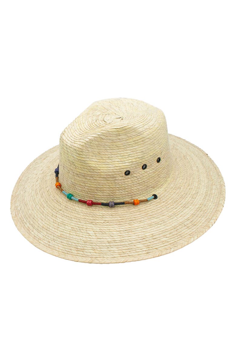 PETER GRIMM Viva Beaded Strap Panama Hat, Main, color,