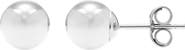A&M 14K White Gold Ball Stud Earrings