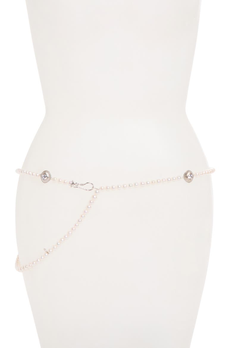 Celestial Freshwater Pearl Belt, Alternate, color, WHITE