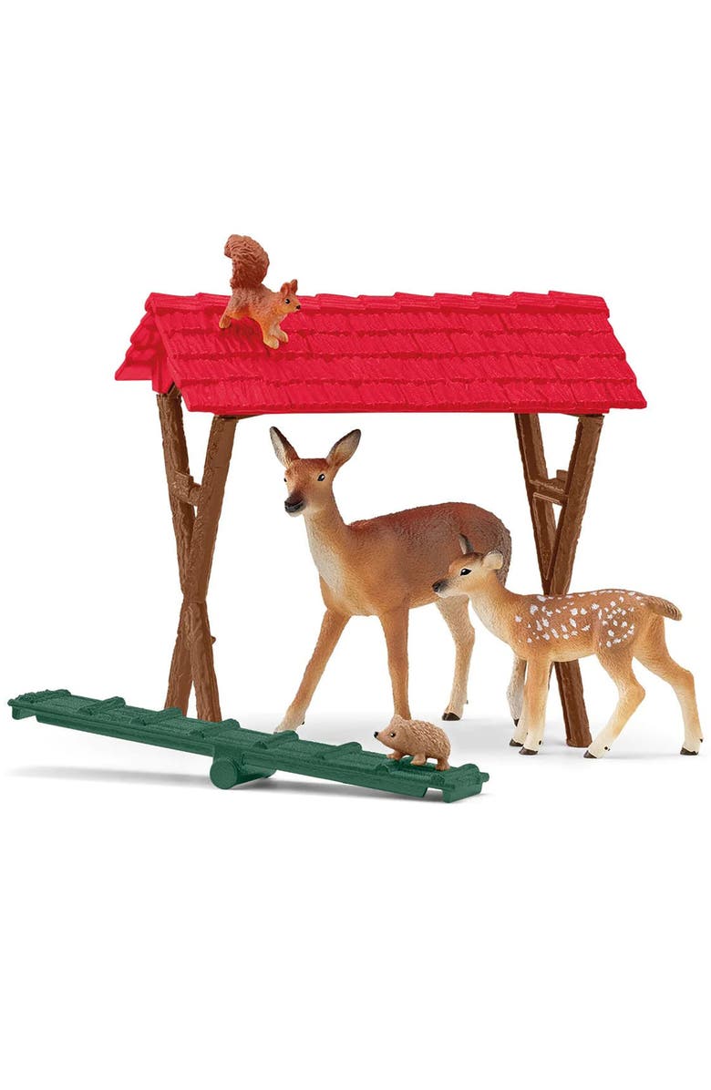 Schleich Farm World Feeding The Forest Animals, Figurine Playset, Kids, Alternate, color, Multicolored
