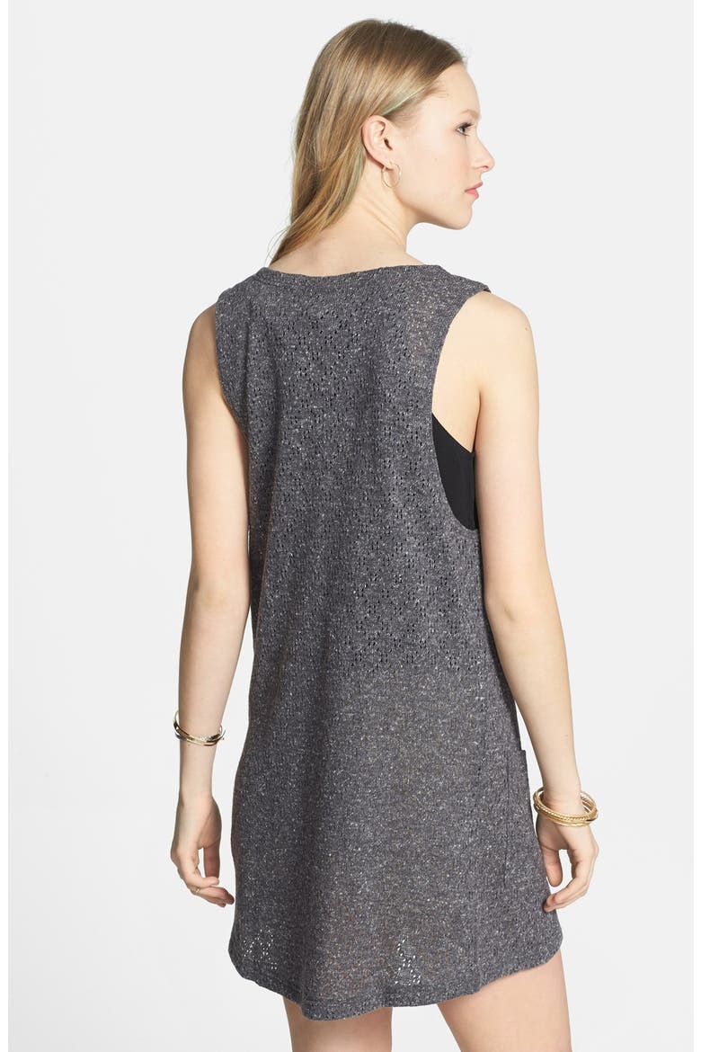 Pointelle Vest, Alternate, color, GREY STONEHENGE DIAMOND POINTE