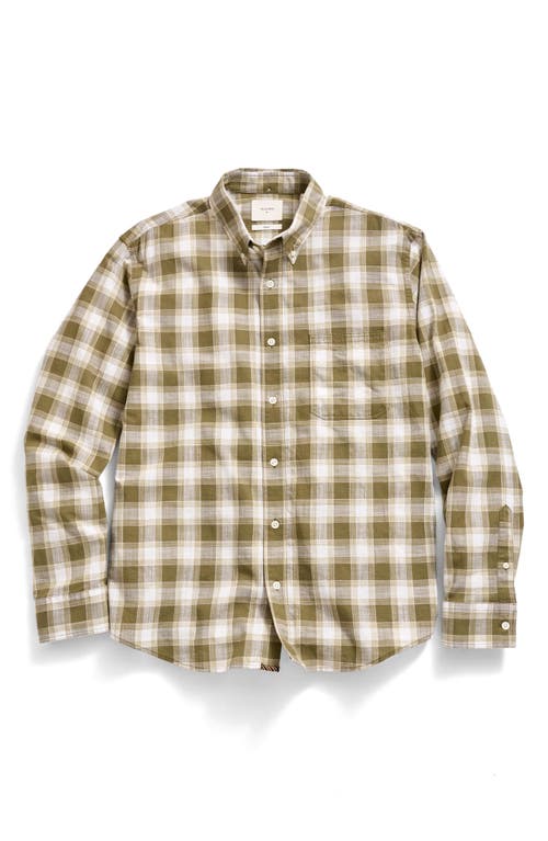 Billy Reid Bold Plaid Button-up Shirt In Green