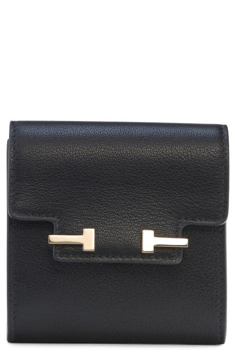 Double T Leather Card Holder