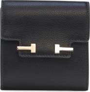 TOM FORD Double T Leather Card Holder