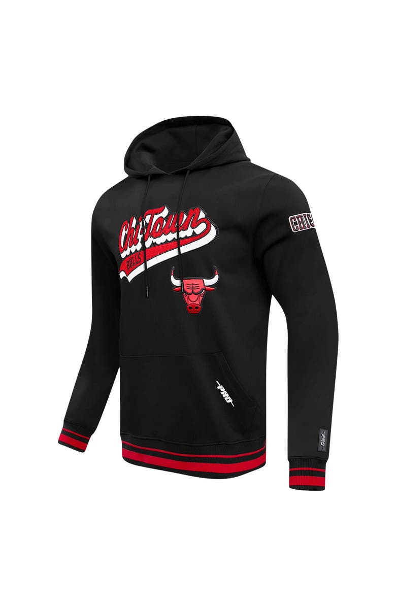 PRO STANDARD Men's Pro Standard Black Chicago Bulls Script Tail Pullover Hoodie, Alternate, color,