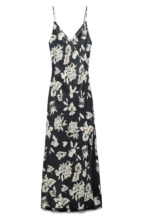 Larissa Print Silk Blend Slipdress