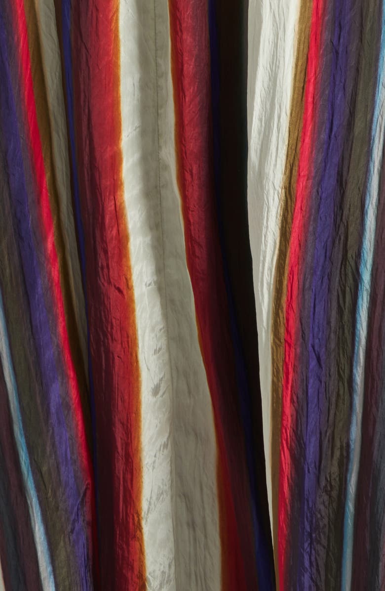 Christopher John Rogers Morris Stripe Crinkled Maxi Dress, Alternate, color, Calla Lily Multi