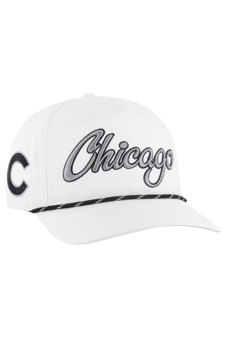 Men's '47 White Chicago Cubs Overhand Speckle Hitch Rope Adjustable Hat, Main, color, White