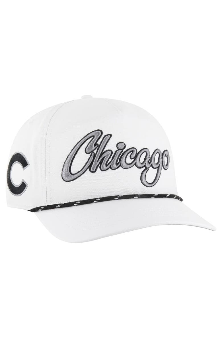 '47 Men's '47 White Chicago Cubs Overhand Speckle Hitch Rope Adjustable Hat, Main, color, White