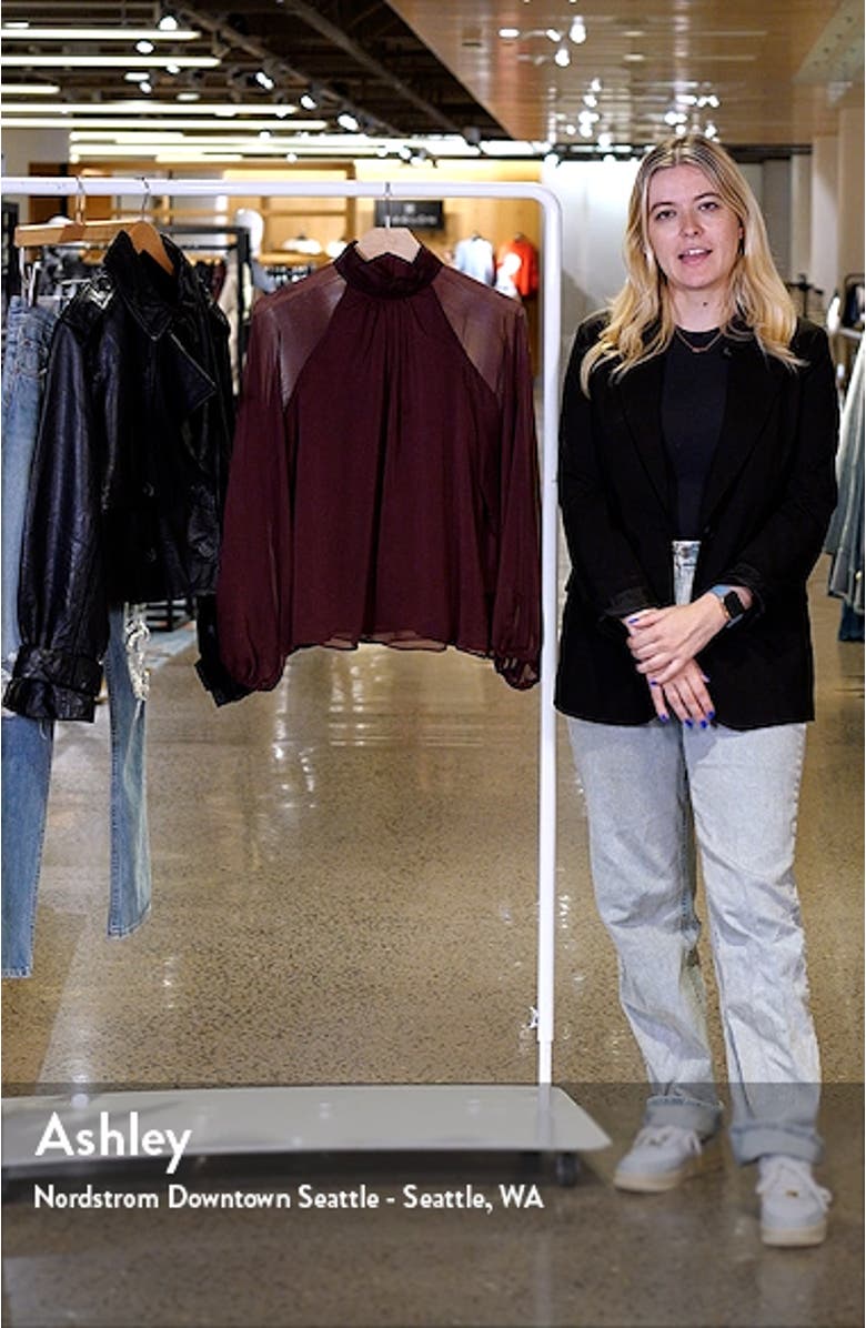 Sheer Balloon Sleeve Chiffon Top, sales video thumbnail