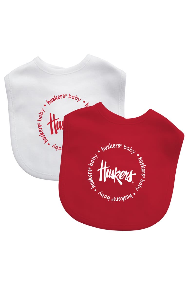 Nebraska Cornhuskers - Baby Bibs 2-Pack, Main, color, Red