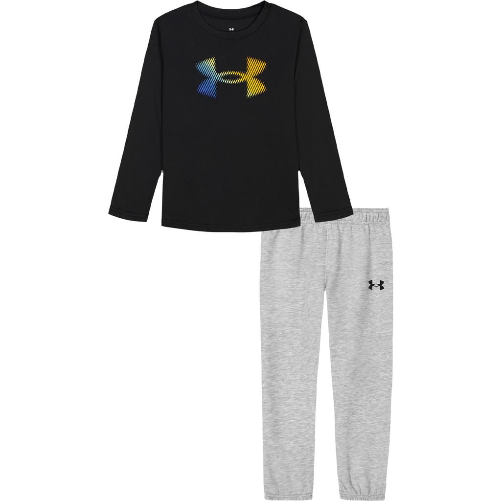 Under Armour Kids' Ua Tech™ Gradient Graphic T-shirt & Joggers Set In Black