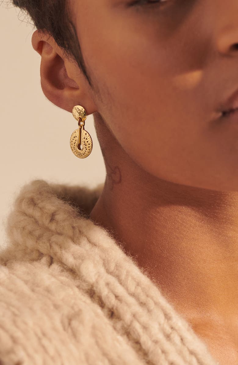 John Hardy Classic Chain Hammered Drop Earrings, Alternate, color,