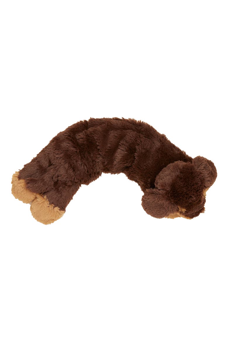 Dachshund Plush Neck Wrap, Main, color, Brown