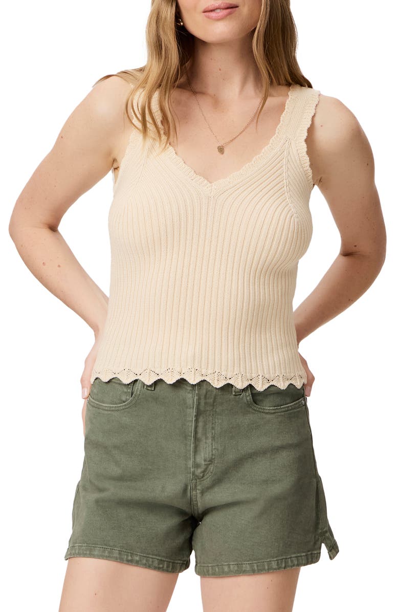 PAIGE Buona Cotton Rib Sweater Tank, Main, color,