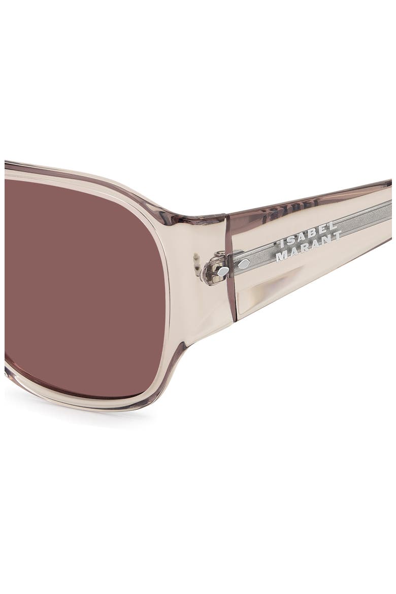 60mm Navigator Sunglasses, Alternate, color, NUDE/ BURGUNDY
