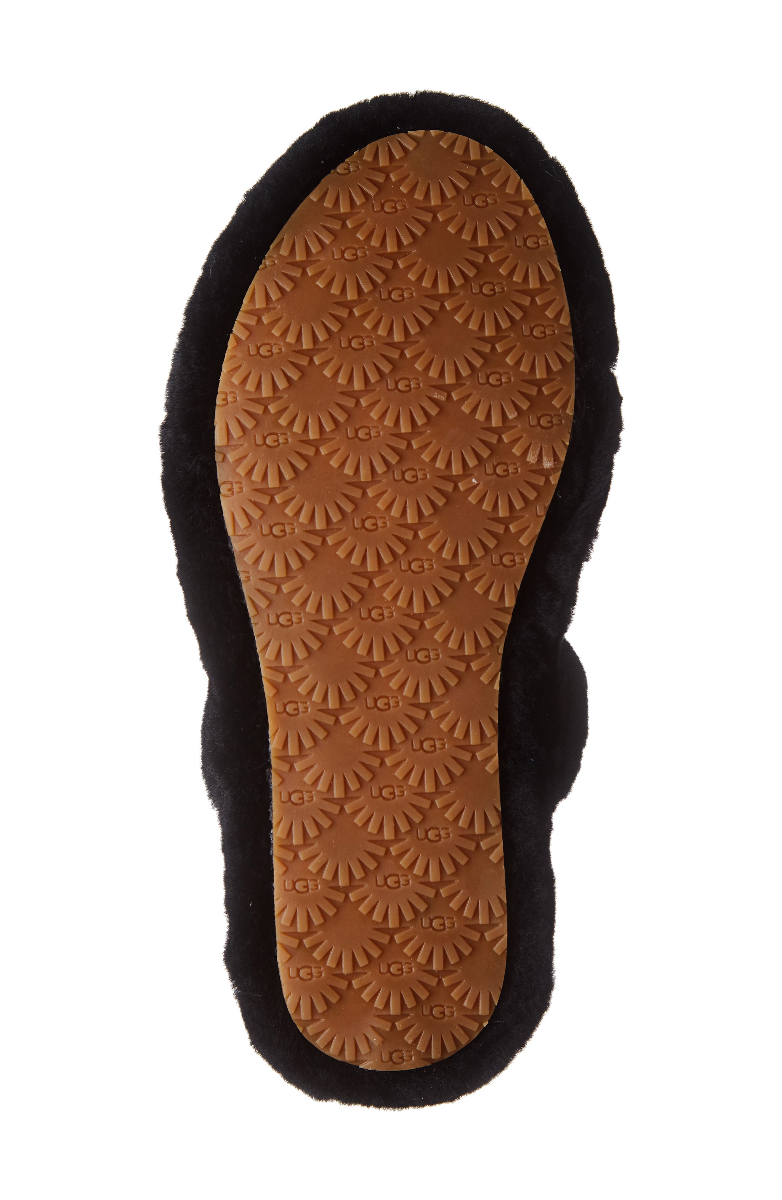 Oh Yeah Genuine Shearling Slingback Slipper, Alternate, color, BLACK