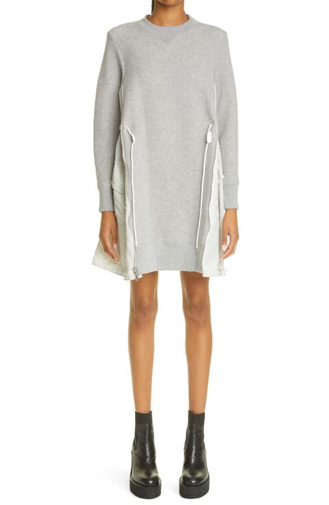 MA-1 Side Gusset Long Sleeve Sponge Minidress