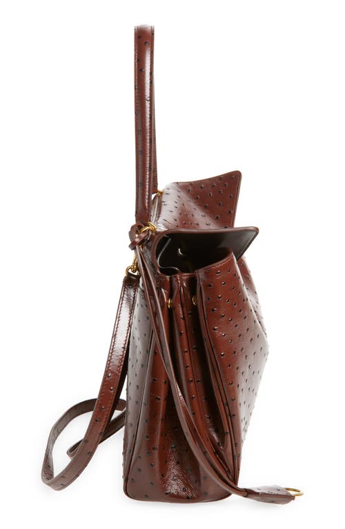 Balenciaga Rodeo Ostrich Embossed Leather Top Handle Bag