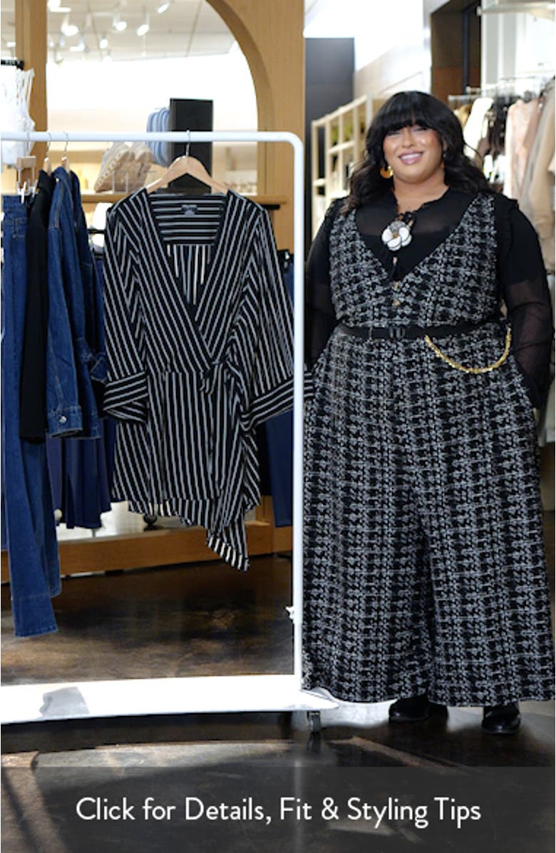 Jemma Stripe Wrap Tunic Top, sales video thumbnail