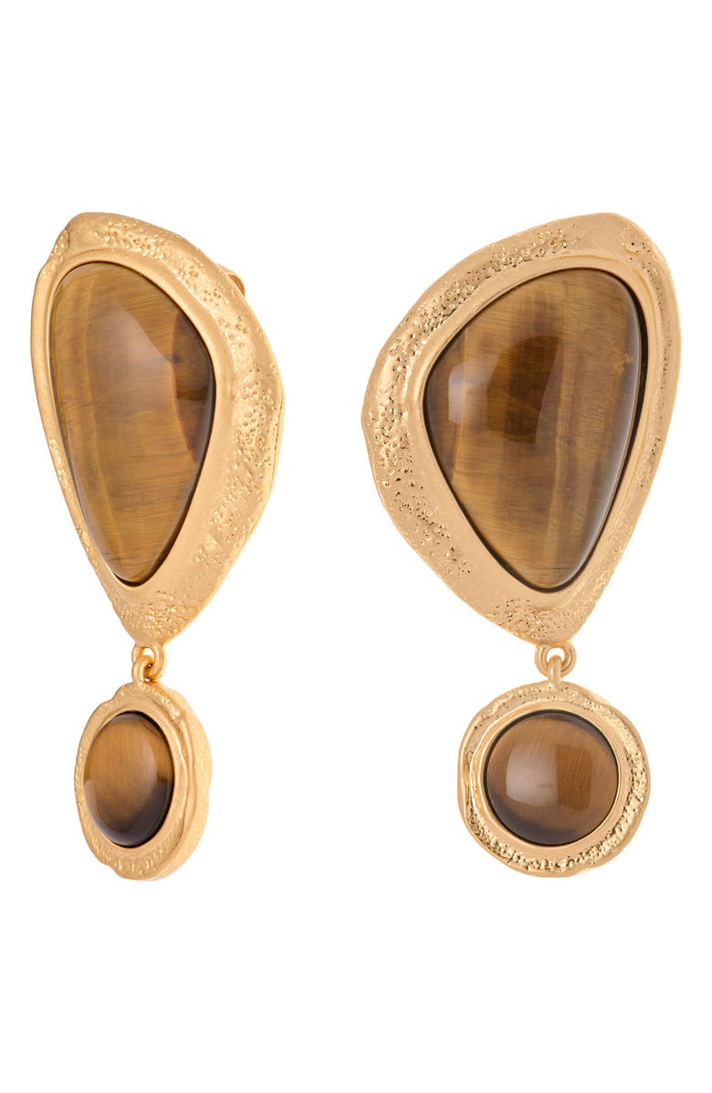 Reiss Tori Tumbled Stone Drop Earrings, Alternate, color, 