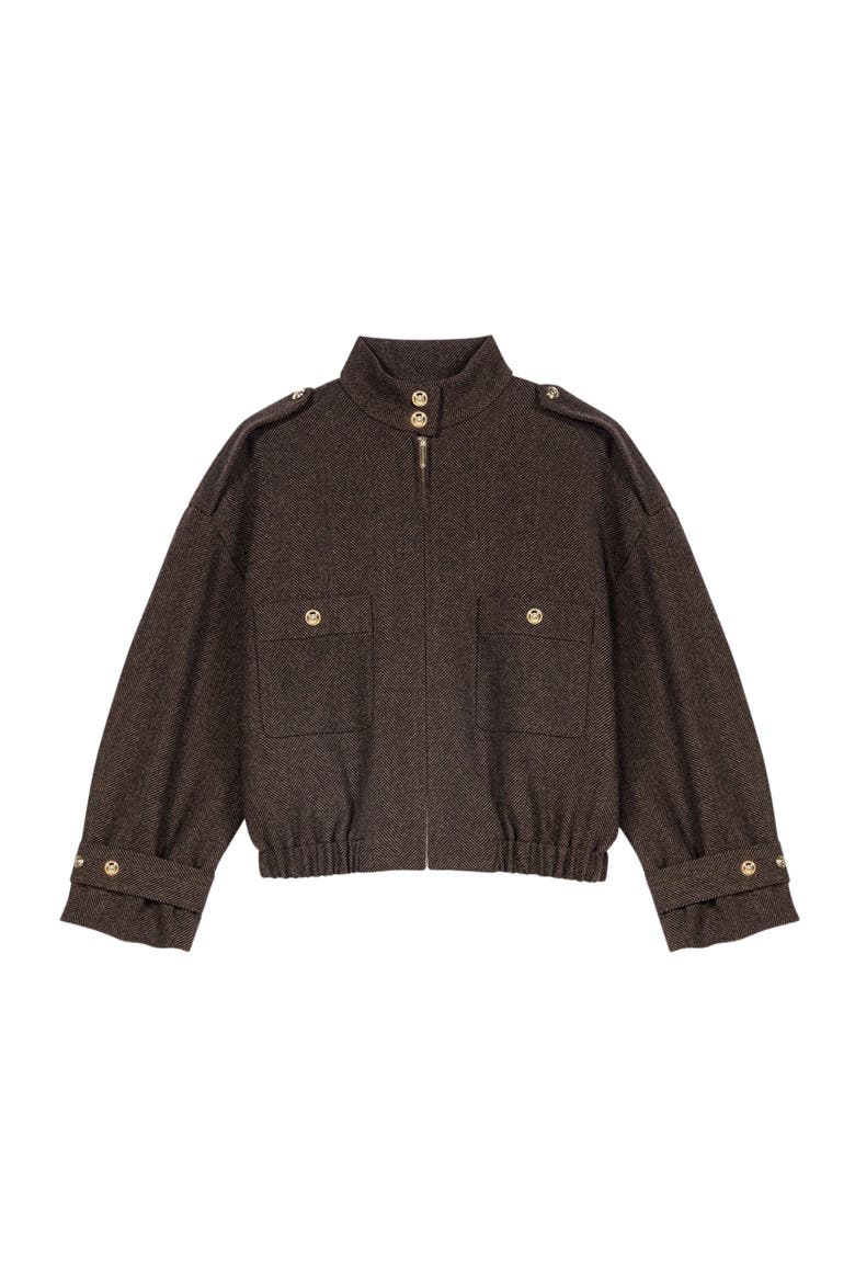 Oversized Wool Jacket, Alternate, color, Dark brown