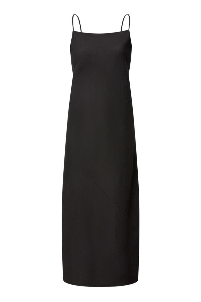 Square Neck Slip Dress, Alternate, color, Black