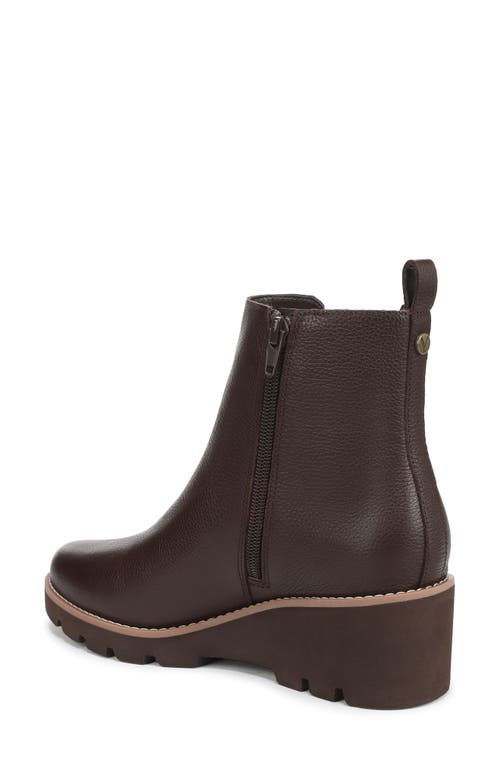 Vionic Aria 2.0 Platform Wedge Bootie In Brown
