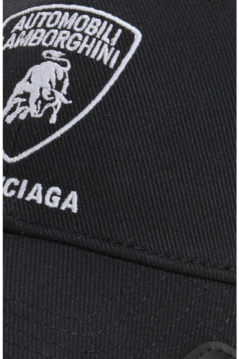 x Automobili Lamborghini Logo Embroidered Adjustable Baseball Cap, Alternate, color, 1000 BLACK