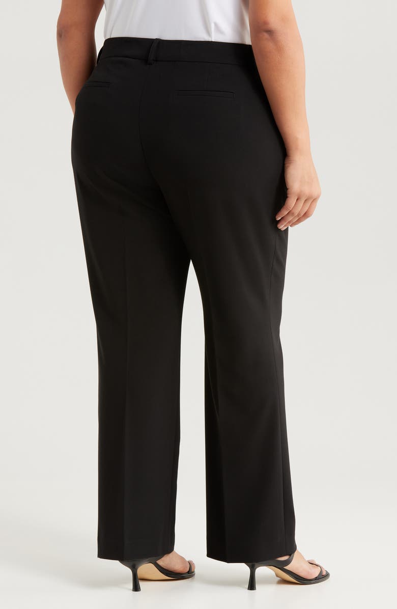 Tahari ASL Bird Eye Straight Leg Pants, Alternate, color, Black