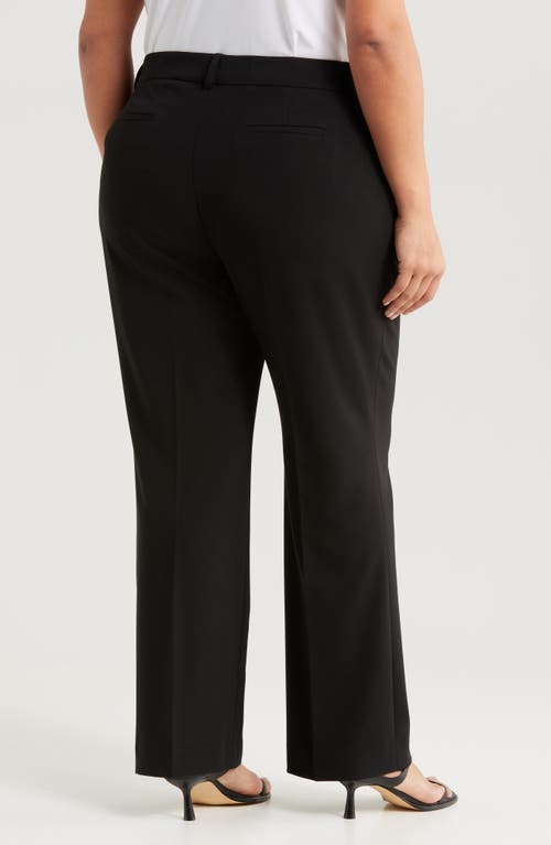 Tahari Asl Bird Eye Straight Leg Pants In Black