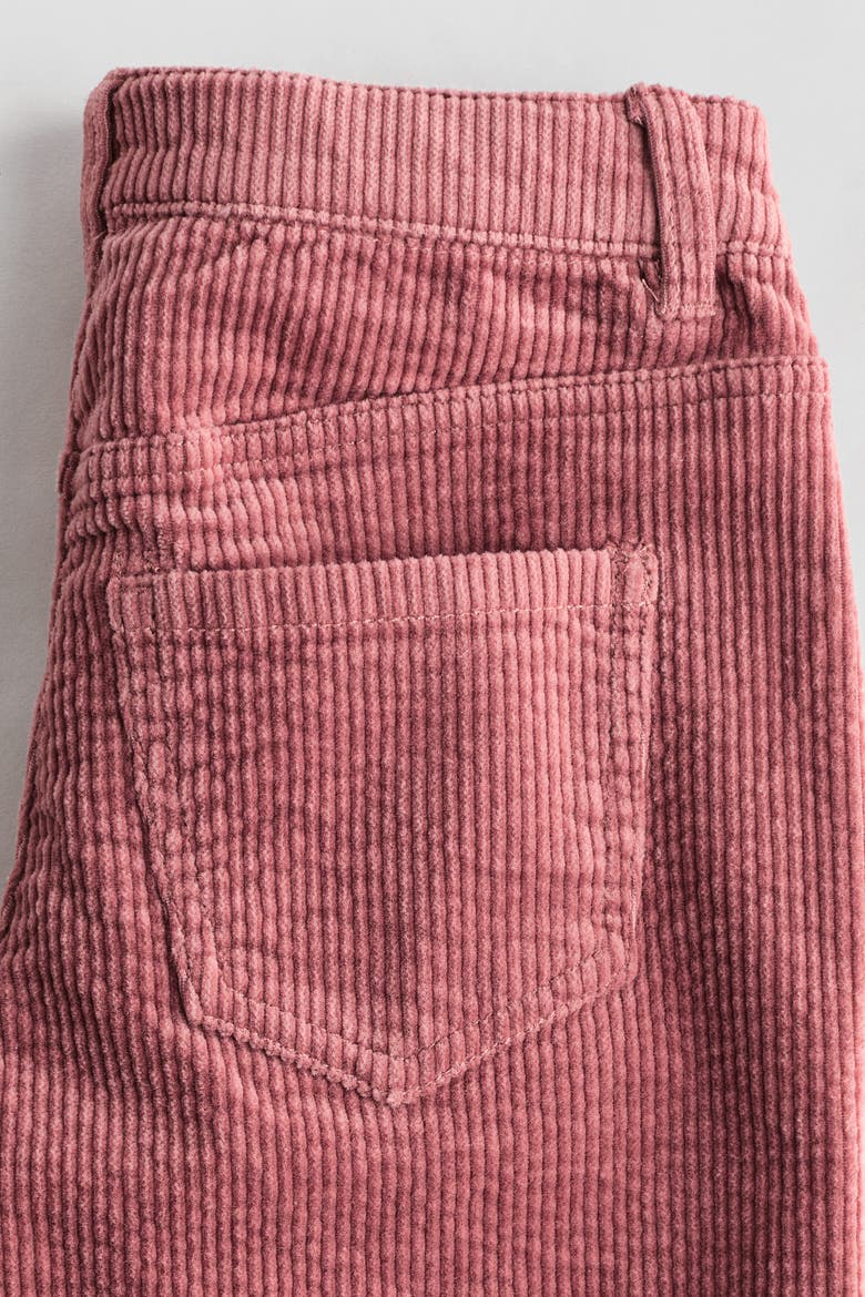 Wide-leg Cotton Corduroy Pants, Alternate, color, Dusty pink