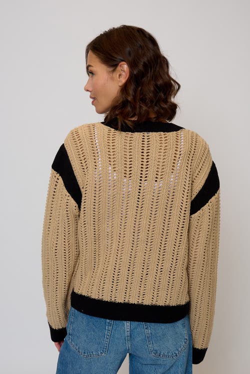 Central Park West Rose Zip-up Sweater In Brown