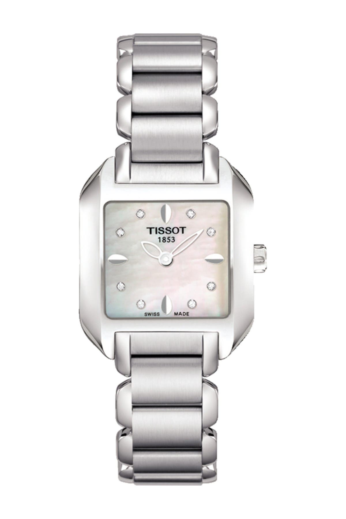 Tissot Women's T-Wave Square Diamond Bracelet Watch, 23mm - 0.034 ctw ...