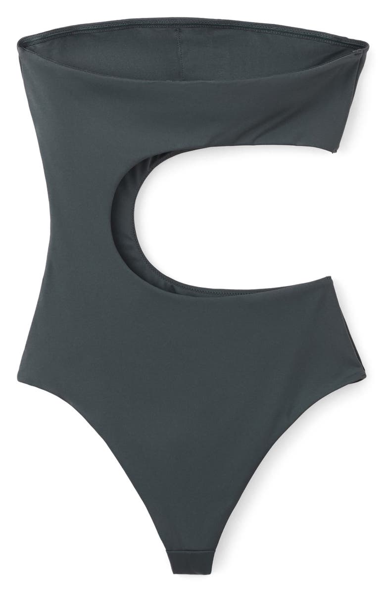 MANGO TEEN Studded Asymmetrical Cutout One Piece Swimsuit, Alternate, color,