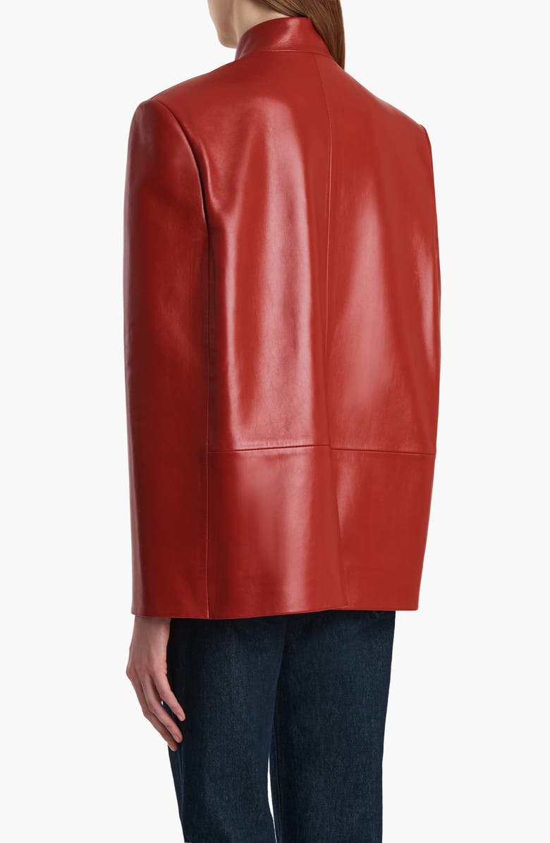 Khaite Dolso Leather Jacket, Alternate, color, Deep Red