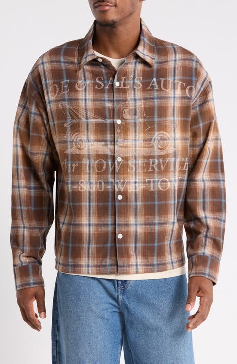Joe Plaid Flannel Button-Up Shirt