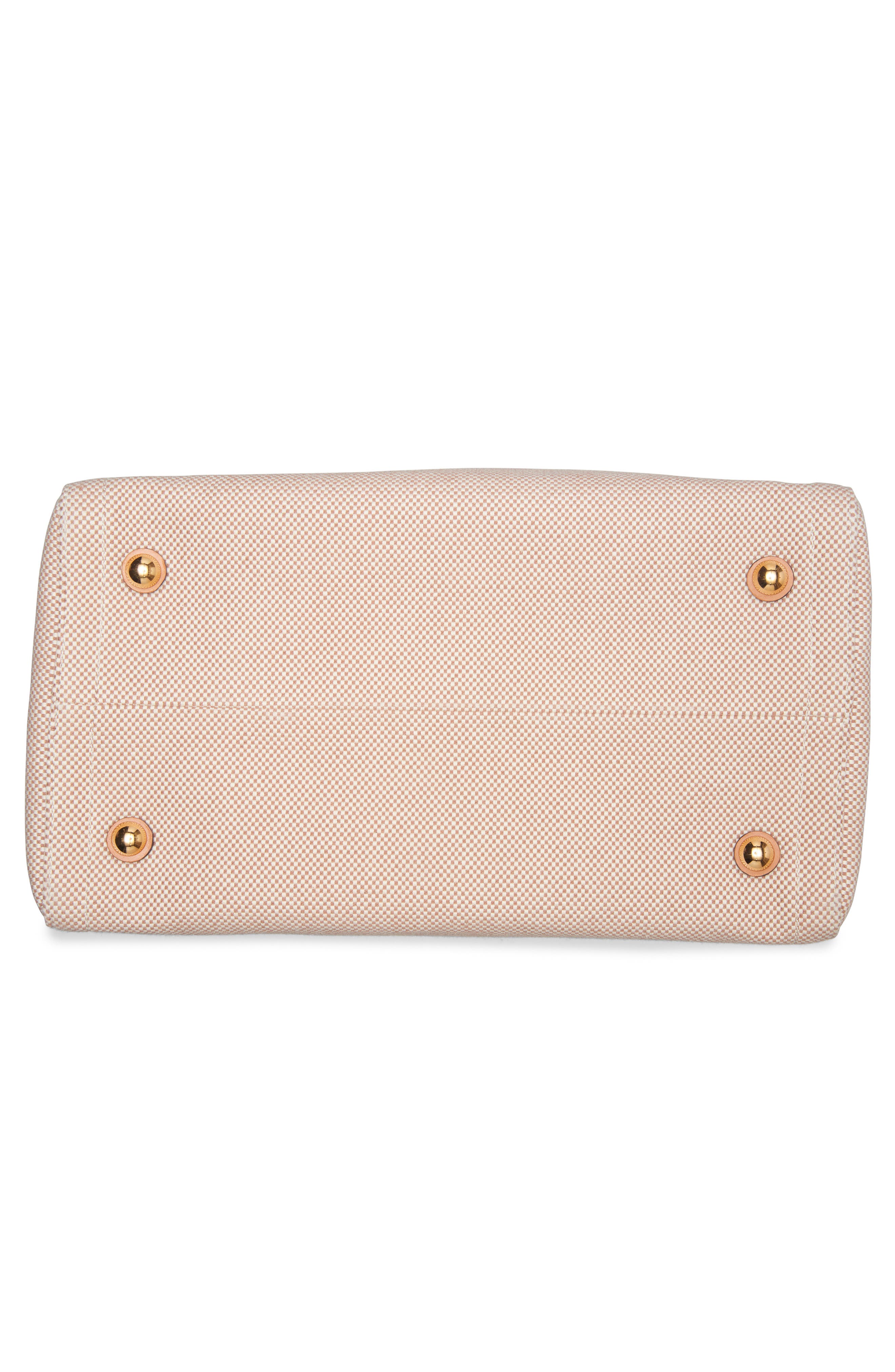 Valentino Garavani Medium Antibes Canvas Tote, Alternate, color, Naturale/ Tobacco/ Camel