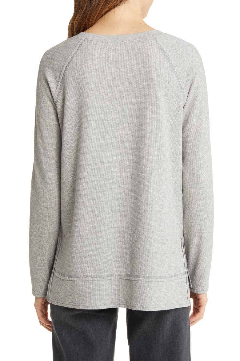 Split Neck Thermal Top, Alternate, color, GREY HEATHER