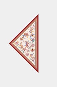 Jessie Zhao New York Terra Paisley Triangle Silk Scarf