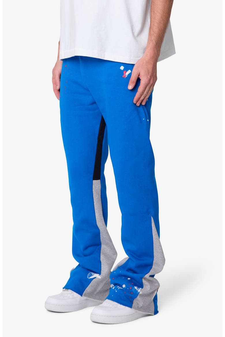 Contrast Bootcut Sweatpants, Alternate, color, BLUE/ GREY