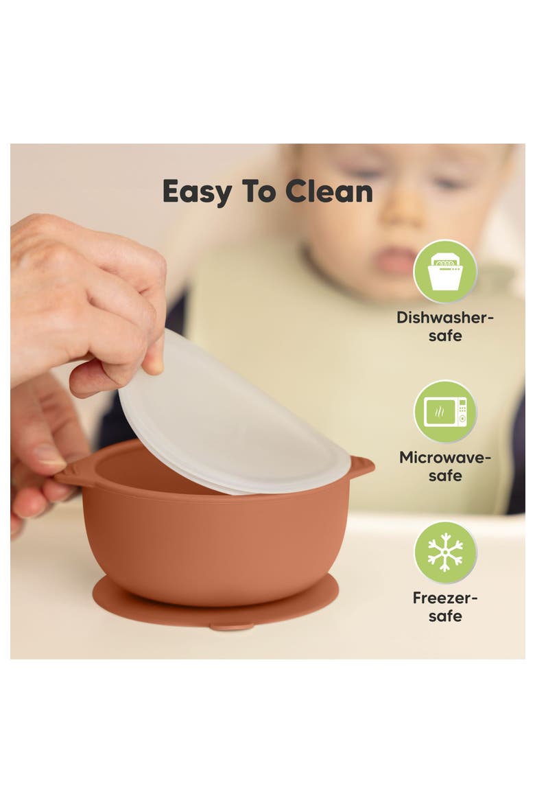 2-Pack Silicone Suction Bowls, Alternate, color, Terracotta