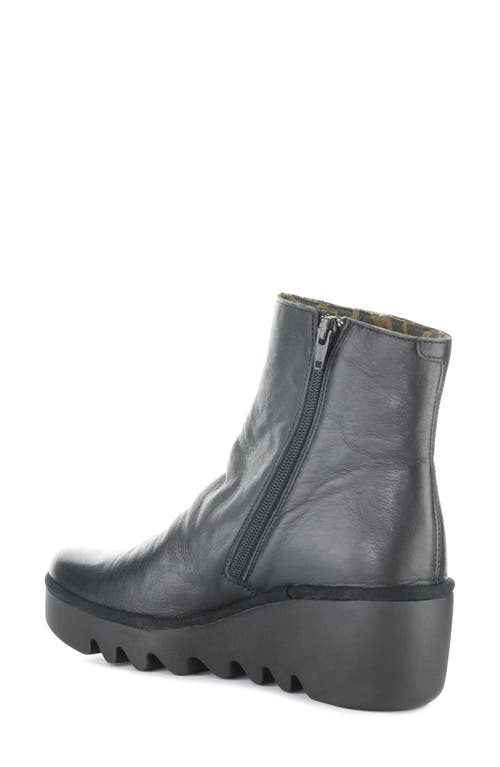 Fly London Baan Platform Wedge Bootie In Black