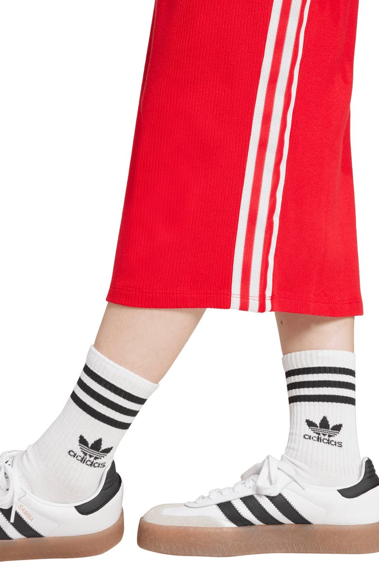 adidas Originals Adicolor 3-Stripes Knit Midi Skirt, Alternate, color, Better Scarlet
