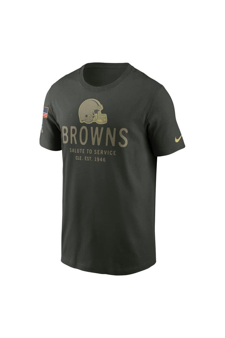 Men's Nike Forest Green Cleveland Browns 2025 Salute to Service Sideline Primary Edge Dri-FIT T-Shirt, Alternate, color, Forest Green