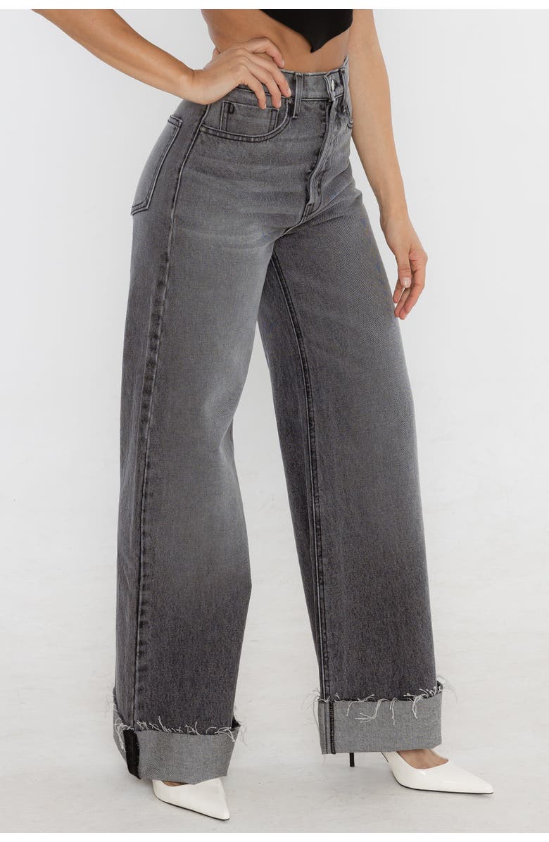 Rudes Denim The Adeline Cuffed Jean, Alternate, color, Laguna Grey
