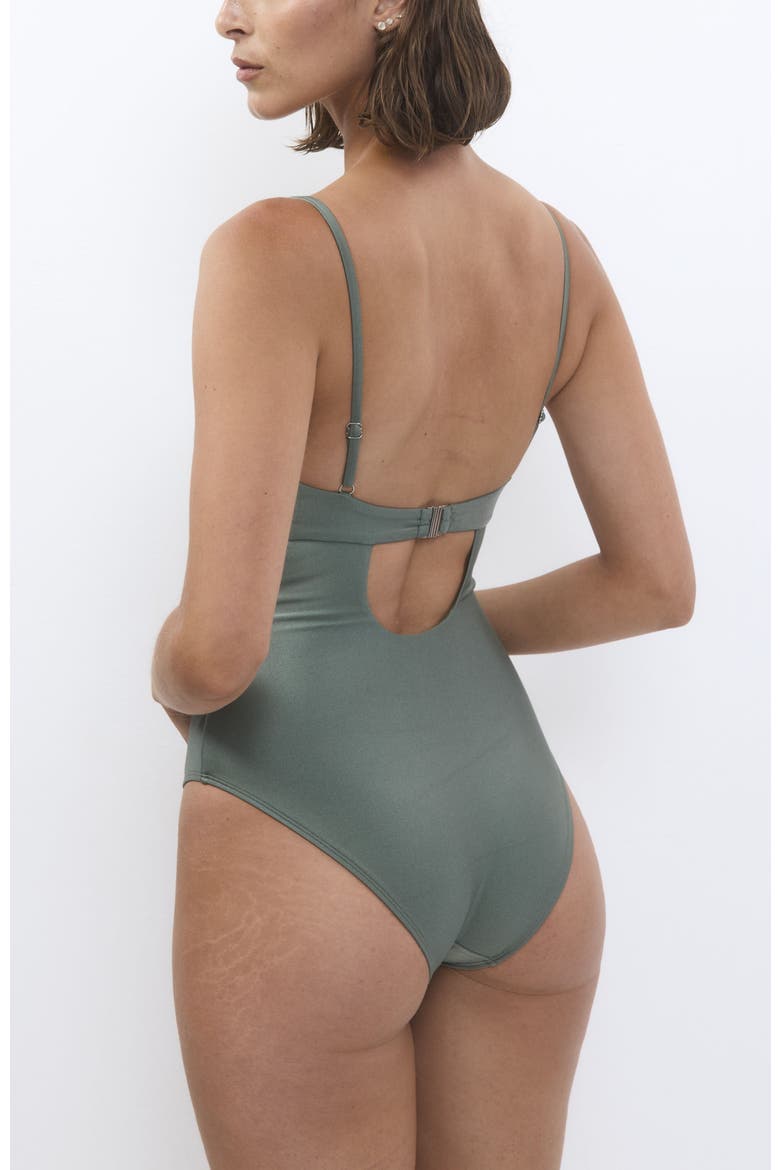 Nyanga Onepiece Swimsuit, Alternate, color, Sage