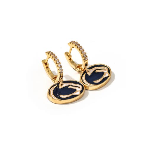 Color Shout University Of Pennsylvania Penn State Pennant Pair Earring Set In Gold