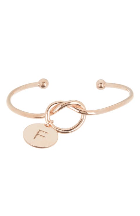 Love Knot Initial Bracelet